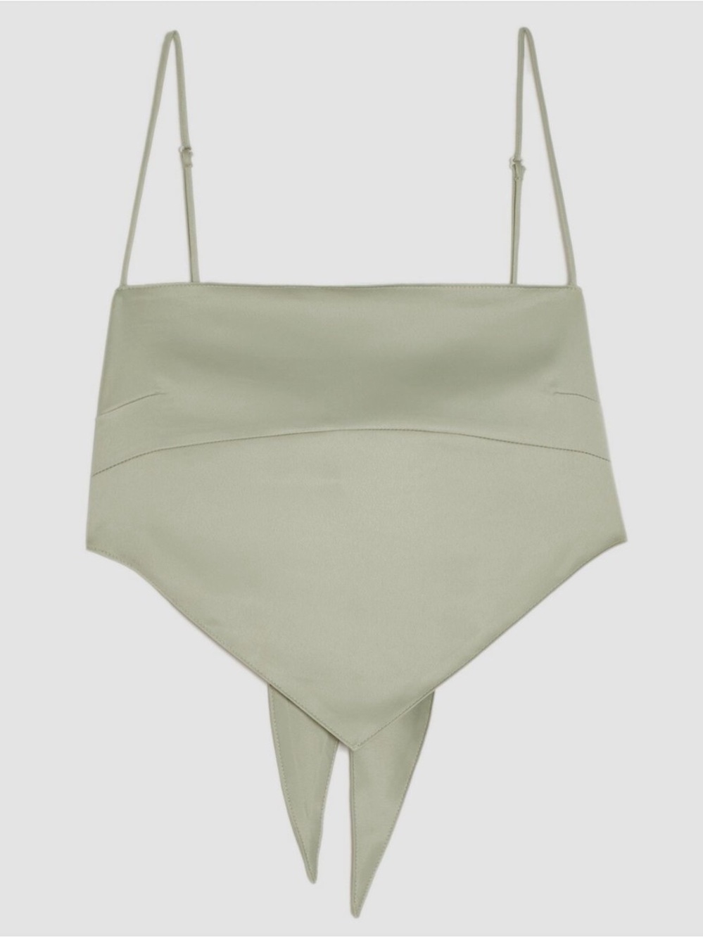 DANIELLE BERNSTEIN Sage Green Handkerchief-Hem Cami